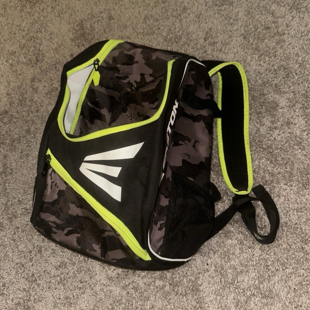 Easton Baseball/Softball Backpack Bat Bag 2 Bat Bat Compartment Black/Gray/Green
